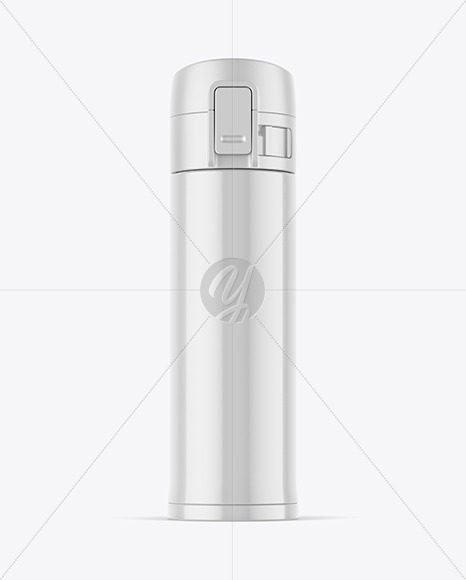 480ml Glossy Thermo Bottle Mockup