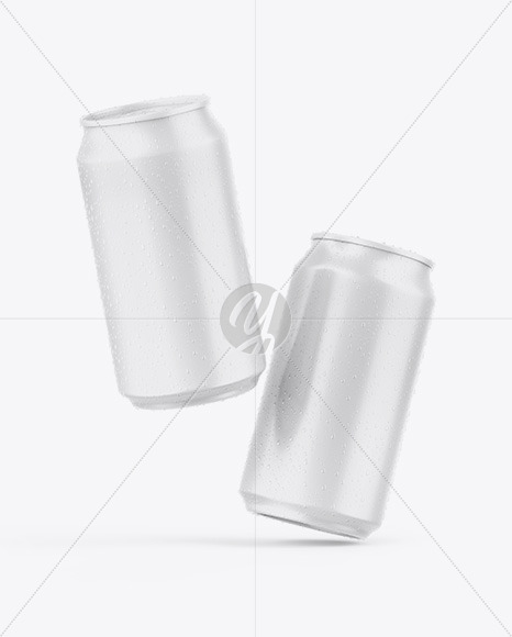 Two Matte Cans Mockup