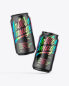 Two Matte Cans Mockup