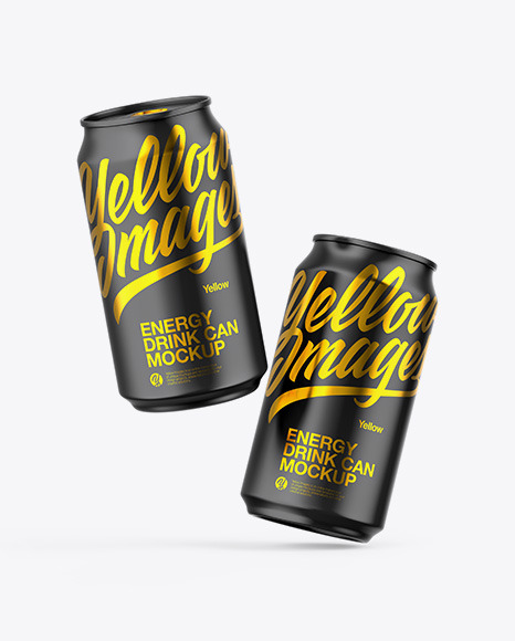 Two Matte Cans Mockup