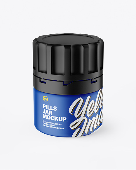 Matte Pills Jar Mockup