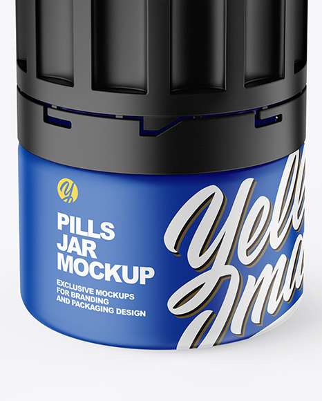 Matte Pills Jar Mockup