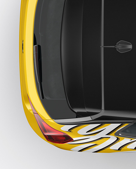 Hatchback 5-doors Mockup - Top View