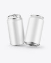 Metallic Drink Cans w/ Matte Finish Mockup