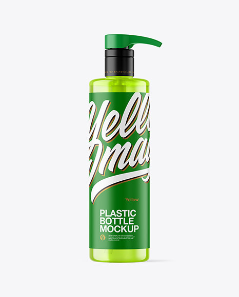Plastic Bottle with Pump Mockup Plastic Bottle with Pump Mockup