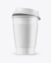 Matte Coffee Cup w/ Holder Mockup