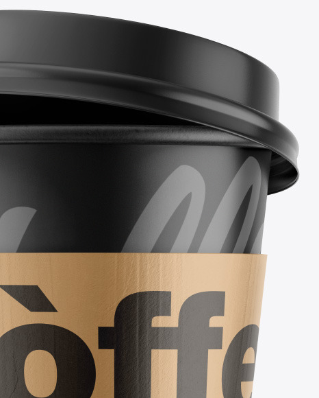 Matte Coffee Cup w/ Holder Mockup