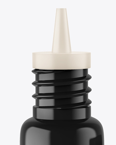 Glossy Opened Cosmetic Bottle Mockup