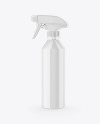 Glossy Plastic Spray Bottle Mockup