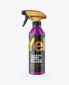 Glossy Plastic Spray Bottle Mockup