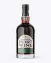 Clear Glass Port Wine Bottle Mockup