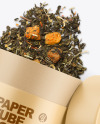 Glossy Paper Tube W/ Tea Mockup