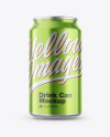 Glossy Metallic Drink Can Mockup