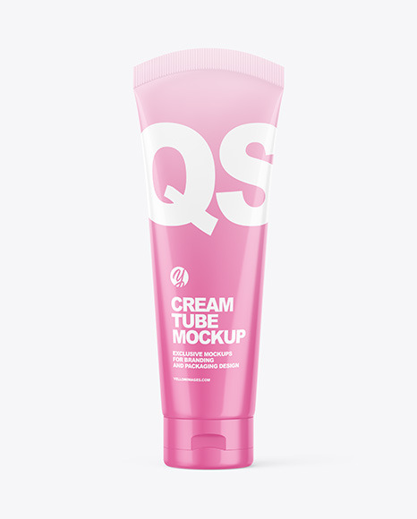 Glossy Cosmetic Tube Mockup - Baby