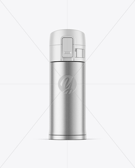 360ml Matte Metallic Thermo Bottle Mockup