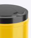 Glossy Closed Sanitizing Wipes Canister Mockup