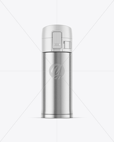 360ml Metallic Thermo Bottle Mockup