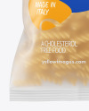 Frosted Plastic Bag With Fusilli Pasta Mockup