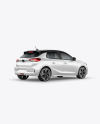 Hatchback 5-doors Mockup - Back Half Side View