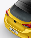 Hatchback 5-doors Mockup - Back Half Side View