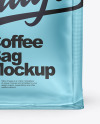 Matte Metallic Coffee Bag with Zipper Mockup