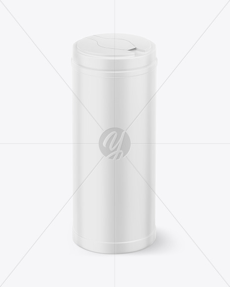 Matte Closed Sanitizing Wipes Canister Mockup