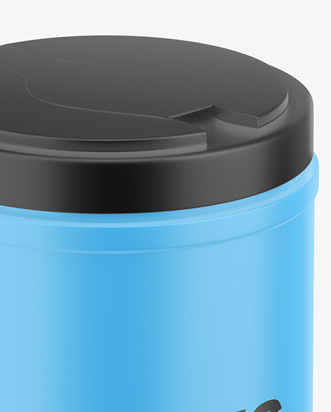 Matte Closed Sanitizing Wipes Canister Mockup