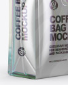 Metallic Coffee Bag Mockup - Half Side View