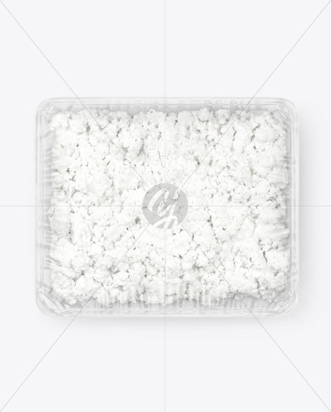 Plastic Tray With Cottage Cheese Mockup