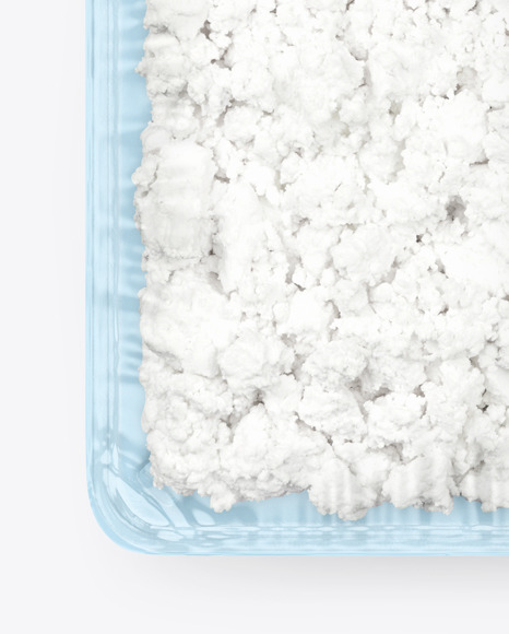 Plastic Tray With Cottage Cheese Mockup