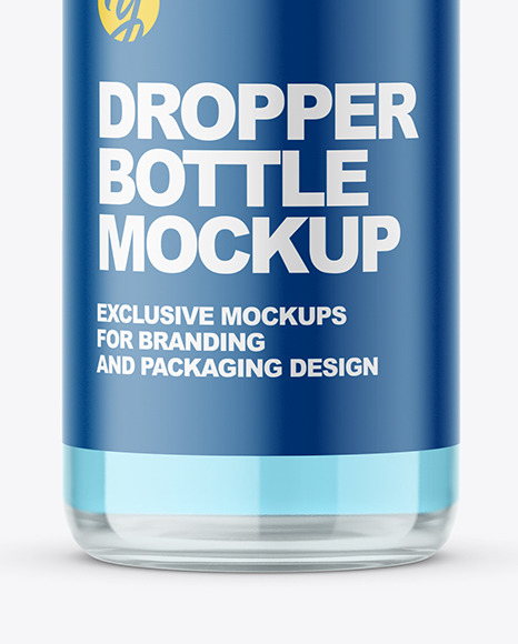 Clear Glass Dropper Bottle Mockup