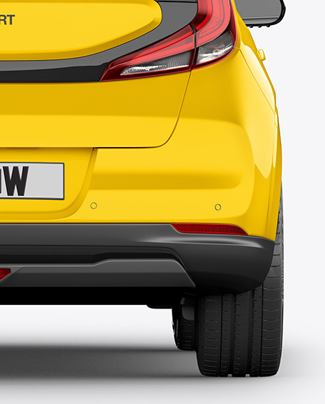 Compact Car Mockup - Back View