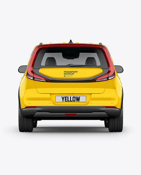 Compact Car Mockup - Back View