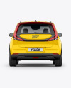Compact Car Mockup - Back View