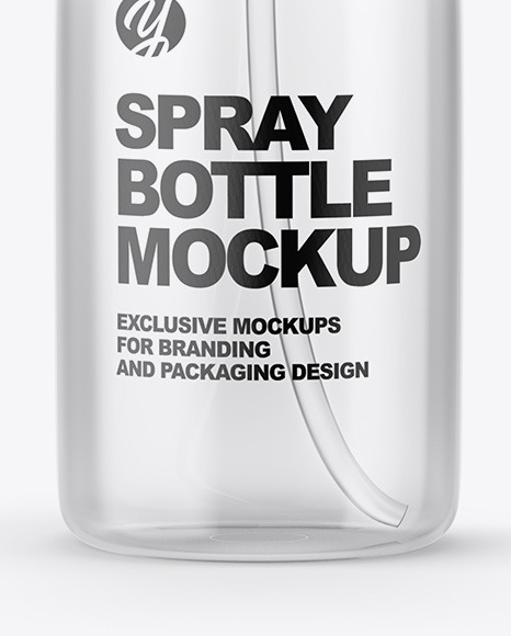 Clear Spray Bottle Mockup