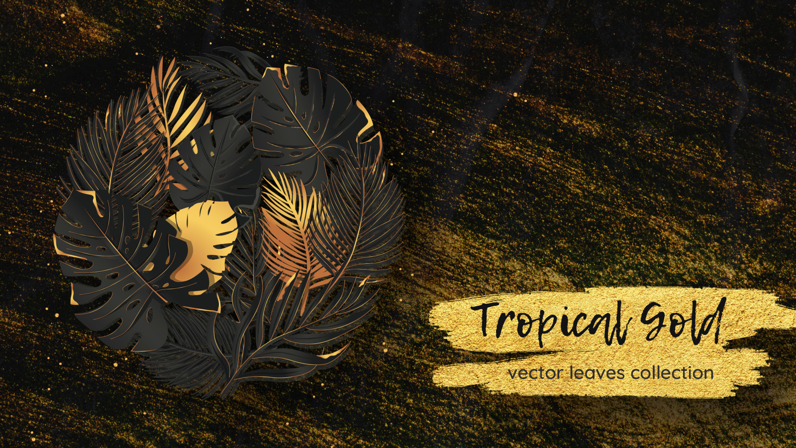 TROPICAL LEAVES VECTOR SET TROPICAL LEAVES VECTOR SET