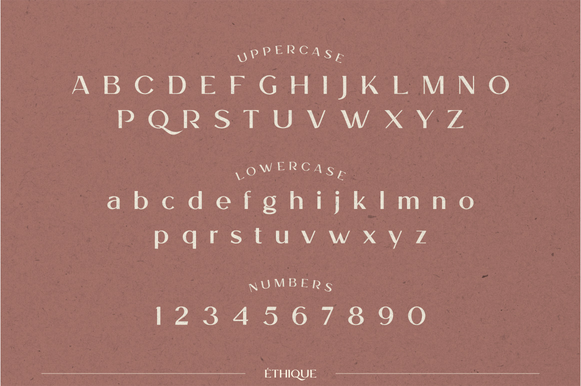 ETHIQUE - elegant font