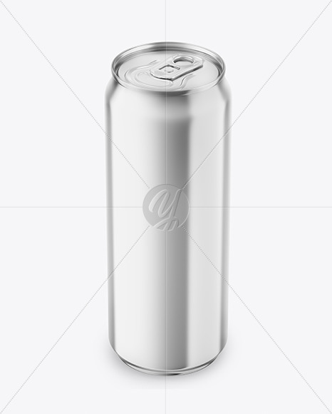 Metallic Drink Can Mockup