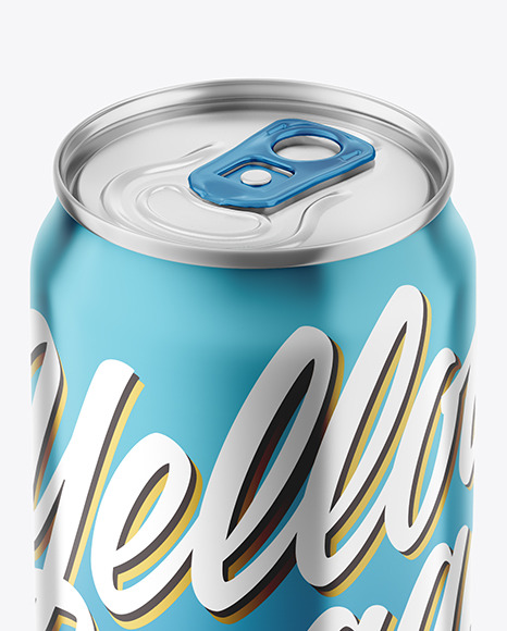 Metallic Drink Can Mockup