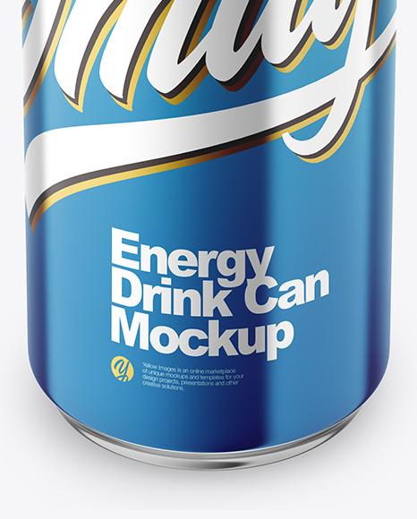 Metallic Drink Can Mockup