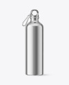 Steel Sport Water Bottle with Carabiner Mockup