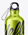 Steel Sport Water Bottle with Carabiner Mockup