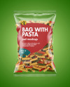 Plastic Bag With Tricolor Fusilli Pasta Mockup