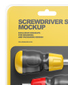 Screwdriver set with Blister Pack Mockup - Front View