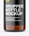 Amber Glass Dropper Bottle Mockup