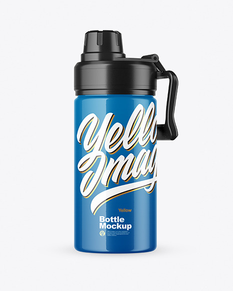 Glossy Sport Bottle Mockup