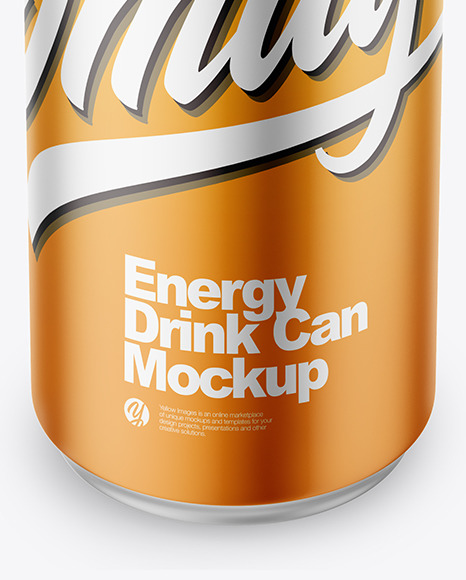 Matte Metallic Drink Can Mockup