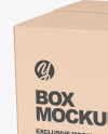 Kraft Paper Box with Cans Mockup