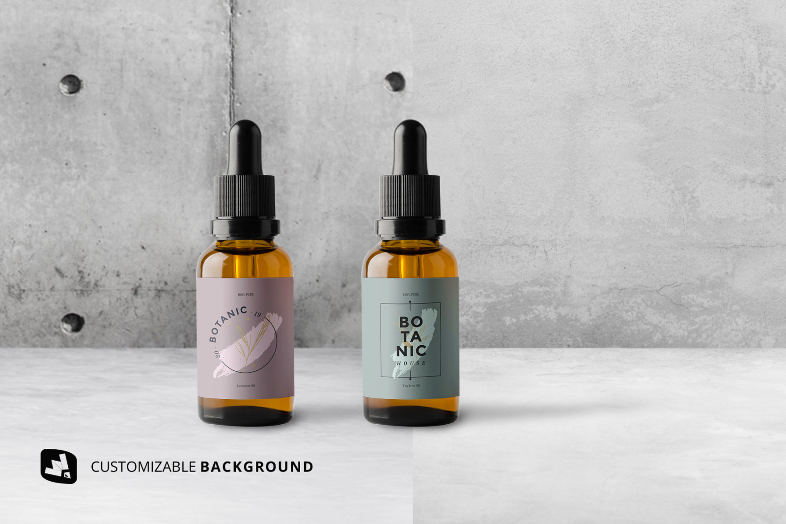 Essential Oil Bottle Packaging Mockup