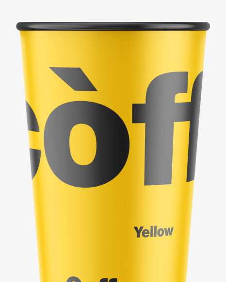 Opened Matte 0.5L Coffee Cup Mockup